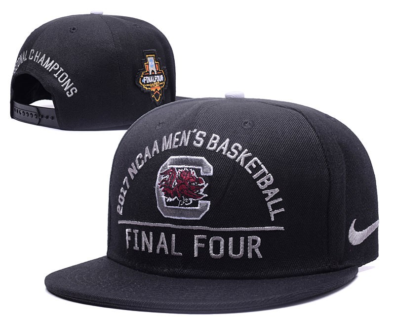 South Carolina Gamecocks Team Logo Black Adjustable 2017 Final Four Hat GS